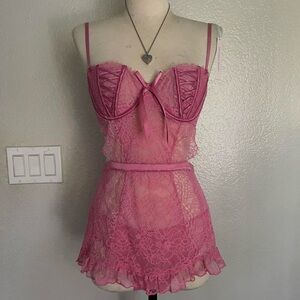 Victoria's Secret Pink Lace lingerie set